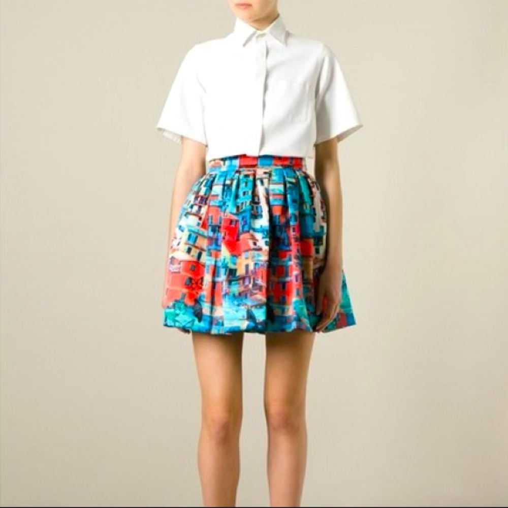 Alice + Olivia | Venetian Butterfly Paradise Print Box Pleated Stora Skirt